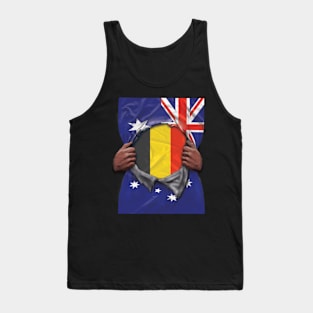 Belgium Flag Australian Flag Ripped - Gift for Belgian From Belgium Tank Top